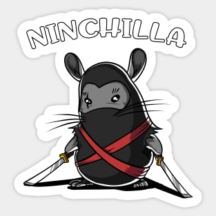 Ninchilla Chinchilla Ninja Sticker